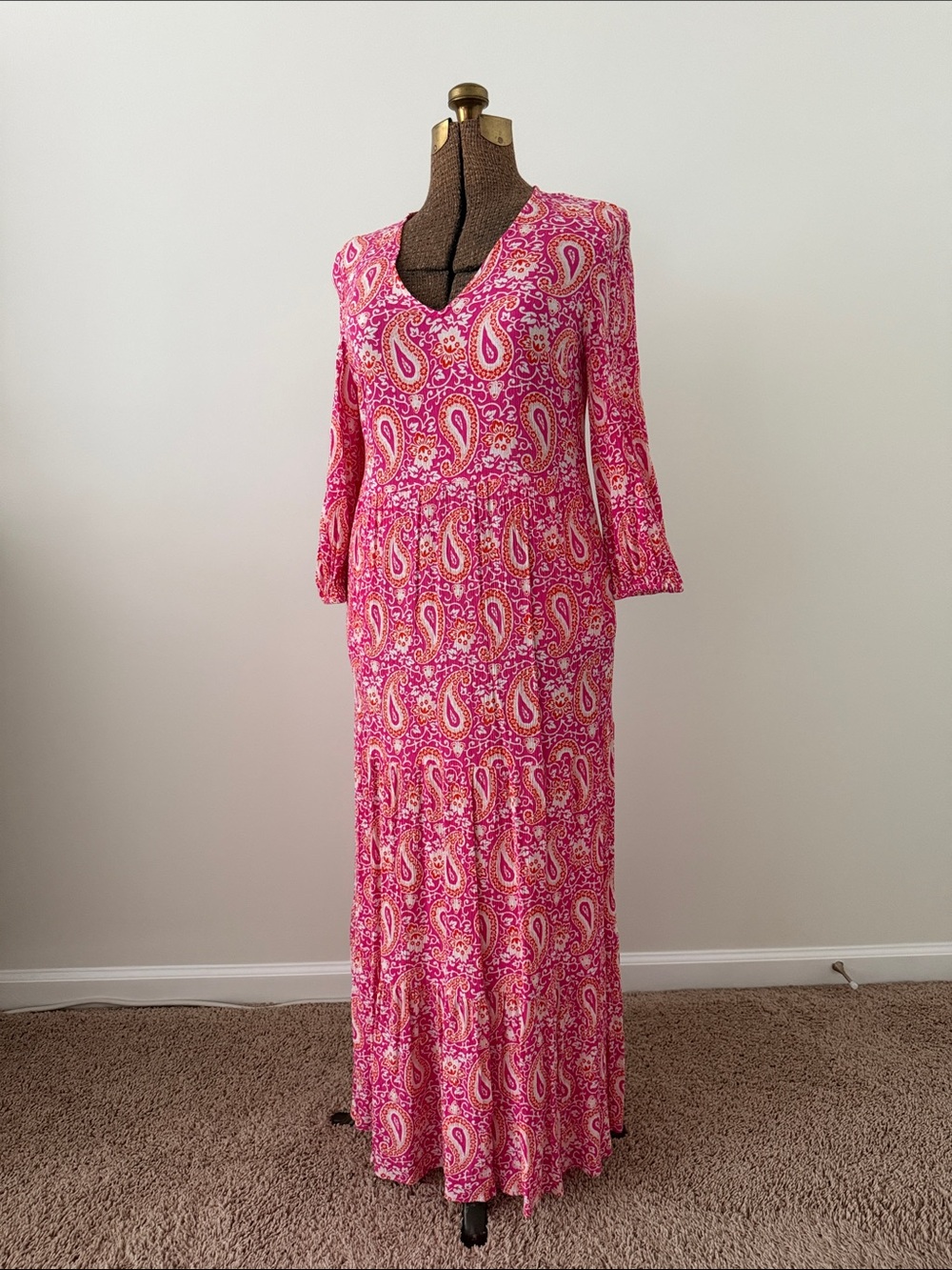 Boden Pink Paisley Maxi Dress